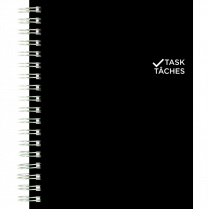 Blueline&reg; Task Planner 9-1/4" x 7-1/4" Biilingual Black