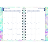 Blueline&reg; Watercolour Weekly/Monthly Planner 8" x 5" Bilingual Floral