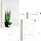 Blueline&reg; Succulent Plant Weekly/Monthly Planner 8" x 5" Bilingual