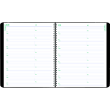 Blueline&reg; Essential Monthly Diary 16 Month Twin Wire Soft Cover 9-1/4" x 7-1/4" Bilingual Black