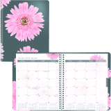 Blueline&reg; Essential Pink Ribbon Monthly Planner 8-7/8" x 7-7/8" Bilingual Pink