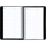 Blueline&reg; Essential Daily Diary Spiral Bound Soft Cover 8" x 5" Bilingual Black