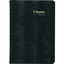 Blueline&reg; Essential Daily Planner 8" x 5" English Black