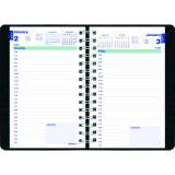 Blueline&reg; Essential Daily Planner 8" x 5" English Black