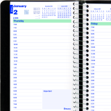 Blueline&reg; Essential Daily Planner 8" x 5" English Black