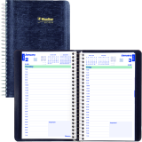 Blueline&reg; Essential Daily Planner 8"x5" English Blue