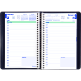 Blueline&reg; Essential Daily Planner 8"x5" English Blue