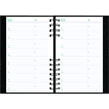 Blueline&reg; CoilPro&trade; Daily Diary 8" x 5" Black Bilingual