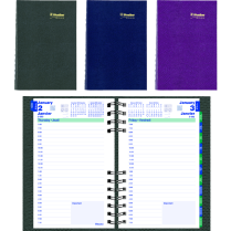 Blueline&reg; CoilPro Daily Planner 8" x 5" Assorted Colours Bilingual
