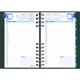 Blueline&reg; CoilPro Daily Planner 8" x 5" Assorted Colours Bilingual