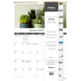 Blueline&reg; Succulent Plants Wall Calendar 12" x 17" Bilingual