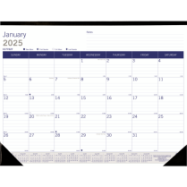 Blueline DuraGlobe Monthly Desk Pad Calendar 22" x 17" English
