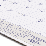 Blueline DuraGlobe Monthly Desk Pad Calendar 22" x 17" English
