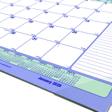 Blueline&reg; Monthly Desk/Wall Calendar 17-3/4" x 10-7/8" English