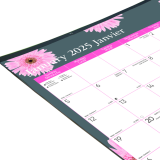 Blueline&reg; Pink Ribbon Monthly Desk Pad 22" x 17" Bilingual