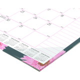 Blueline&reg; Pink Ribbon Monthly Desk Pad 22" x 17" Bilingual