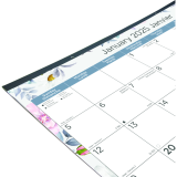 Blueline&reg; Monthly Desk Pad 22" x 17" Bilingual Floral Design