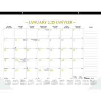Blueline&reg; Gold Collection Monthly Desk Pad 22" x 17" Bilingual