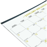 Blueline&reg; Gold Collection Monthly Desk Pad 22" x 17" Bilingual