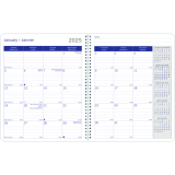 Blueline&reg; DuraGlobe Monthly Planner 8-7/8" x 7-1/8" Bilingual Black