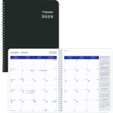 Blueline&reg; DuraGlobe Monthly Planner 8-7/8" x 7-1/8" Bilingual Black