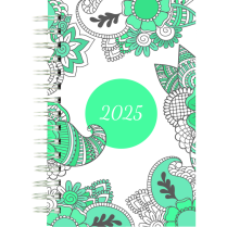 Blueline&reg; DoodlePlan&trade; Weekly/Monthly Planner 8" x 5" Botanica Bilingual