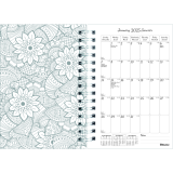 Blueline&reg; DoodlePlan&trade; Weekly/Monthly Planner 8" x 5" Botanica Bilingual