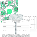 Blueline&reg; DoodlePlan&trade; Weekly/Monthly Planner 11" x 8-1/2" Botanica Bilingual