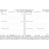 Blueline&reg; DoodlePlan&trade; Weekly/Monthly Planner 11" x 8-1/2" Botanica Bilingual