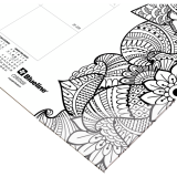 Blueline&reg; DoodlePlan&trade; Colouring Monthly Desk Pad 22" x 17" Botanica Design