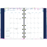Blueline&reg; CoilPro Passion Weekly/Monthly Planner 8" x 5" Bilingual Floral Design