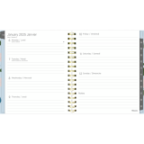 Blueline&reg; Quartz Weekly/Monthly Planner Hard Cover 9-1/4" x 7-1/4"Bilingual Turquoise