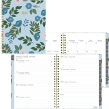 Blueline&reg; Quartz Weekly/Monthly Planner Hard Cover 11" x 8-1/2" Bilingual Turquoise