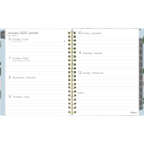 Blueline&reg; Quartz Weekly/Monthly Planner Hard Cover 11" x 8-1/2" Bilingual Turquoise