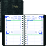 Blueline&reg; Essential Two Days Diary Bilingual 8x5 Black
