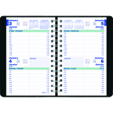 Blueline&reg; Essential Two Days Diary Bilingual 8x5 Black