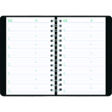 Blueline&reg; Essential Two Days Diary Bilingual 8x5 Black