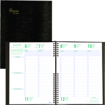 Blueline&reg; Timanager&reg; CoilPro&trade; Weekly Business Diary 10-1/4" x 7-5/8" English Black