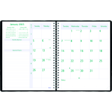 Blueline&reg; Timanager&reg; Weekly/Monthly Business Diary Twin Wire 11x8-1/2" English Black