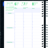 Blueline&reg; Timanager&reg; CoilPro&trade; Weekly Business Diary 11" x 8-1/2" English Black