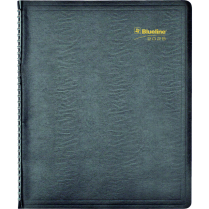 Blueline&reg; Essential Weekly Diary Twin Wire 11" x 9-1/16" Bilingual Black