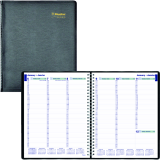 Blueline&reg; Essential Weekly Diary Twin Wire 11" x 9-1/16" Bilingual Black