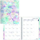 Blueline&reg; Watercolour Monthly Planner 11" x 8-1/2" Bilingual Floral