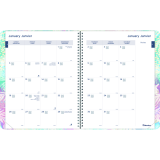 Blueline&reg; Watercolour Monthly Planner 11" x 8-1/2" Bilingual Floral