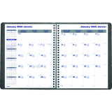 Blueline&reg; Net Zero Carbon&trade; Monthly Planners 9-1/4" x 7-1/4" Bilingual Black