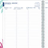 Blueline&reg; Watercolour Weekly/Monthly Planner 11" x 8-1/2" Bilingual Floral