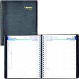Blueline&reg; Essential Daily Planner 11" x 8-1/2" Bilingual Black