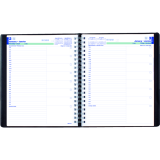 Blueline&reg; Essential Daily Planner 11" x 8-1/2" Bilingual Black
