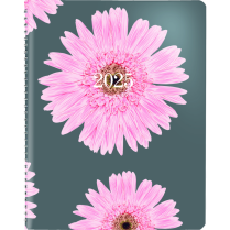Blueline&reg; Timanager&reg; Planifi-Action&reg; Pink Ribbon Weekly Planner Twin Wire Soft Cover 8-1/2" x 6-3/4" Flexible Cover Pink Bilingual