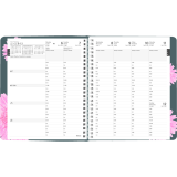 Blueline&reg; Timanager&reg; Planifi-Action&reg; Pink Ribbon Weekly Planner Twin Wire Soft Cover 8-1/2" x 6-3/4" Flexible Cover Pink Bilingual